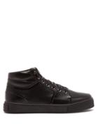 Matchesfashion.com Balmain - Perforated High Top Leather Trainers - Mens - Black