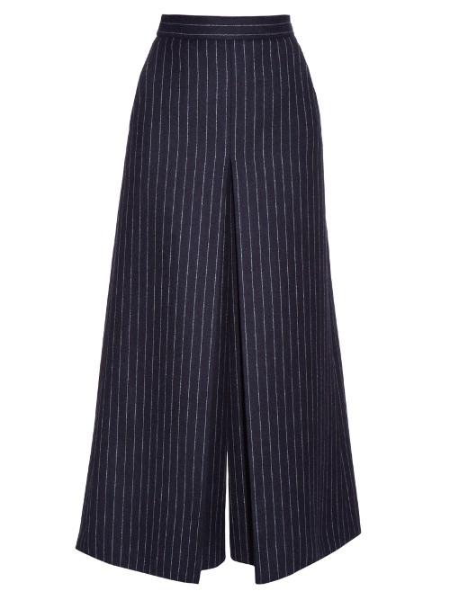 Saint Laurent High-waisted Pinstriped Culottes