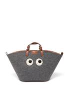 Anya Hindmarch - Eyes Recycled-fibre Felt Tote Bag - Womens - Grey