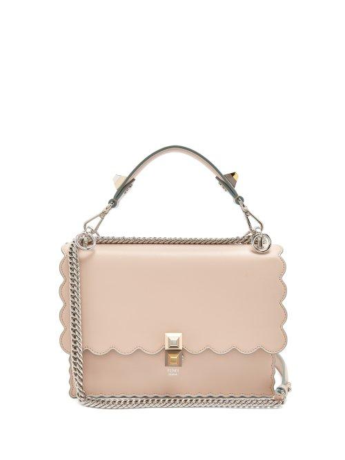 Matchesfashion.com Fendi - Kan I Leather Cross Body Bag - Womens - Light Pink
