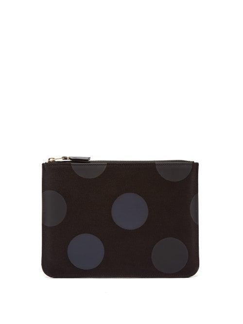 Matchesfashion.com Comme Des Garons Wallet - Spot-print Cotton-twill Pouch - Mens - Black Multi