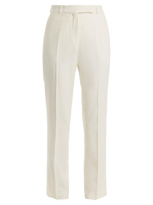 Matchesfashion.com Etro - Violante Straight Leg Stretch Cady Trousers - Womens - White