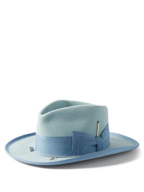 Nick Fouquet - Delfino Beaver-felt Fedora Hat - Mens - Blue