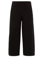 Matchesfashion.com Allude - High-rise Cashmere Cropped Trousers - Womens - Black