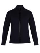 Matchesfashion.com Prada - High Neck Zip Up Wool Sweater - Mens - Navy