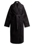 Matchesfashion.com Raey - Dropped Shoulder Wool Blend Blanket Coat - Womens - Black