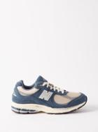 New Balance - 2002 Suede And Mesh Trainers - Mens - Navy Grey