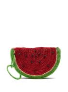 Sensi Studio Watermelon Toquilla-straw Clutch