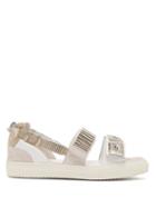 Matchesfashion.com Toga - Leather And Rubber Buckle Sandals - Womens - White