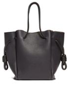 Matchesfashion.com Loewe - Flamenco Small Grained Leather Tote Bag - Womens - Dark Blue