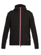 Matchesfashion.com Moncler - Hooded Cotton Jersey Jacket - Mens - Black