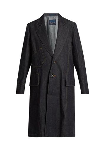 Yohji Yamamoto Regulation Single-breasted Denim Coat