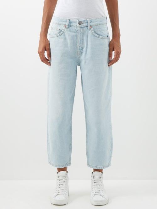 Raey - Carrot Cropped Organic-cotton Jean - Womens - Light Blue