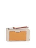 Ladies Accessories Loewe - Anagram-debossed Zipped Leather Cardholder - Womens - Cream Multi