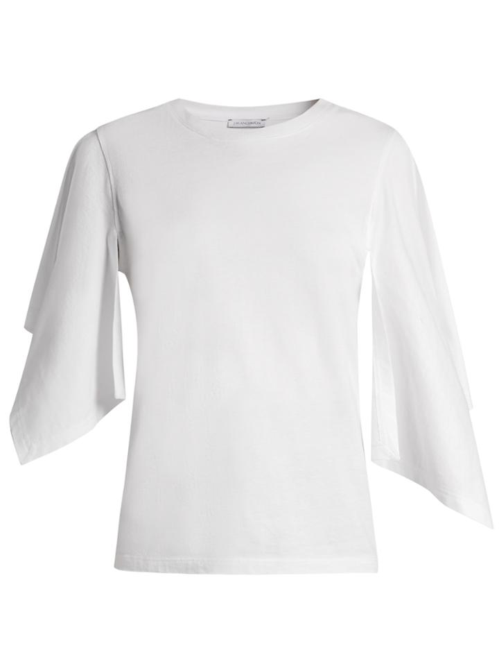 J.w.anderson Draped-sleeve Jersey T-shirt