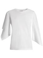 J.w.anderson Draped-sleeve Jersey T-shirt