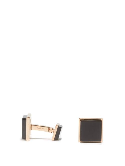 Tom Ford - Onyx & 18kt Gold Cufflinks - Mens - Black Gold