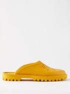Gucci - Gg Rubber Backless Loafers - Mens - Yellow