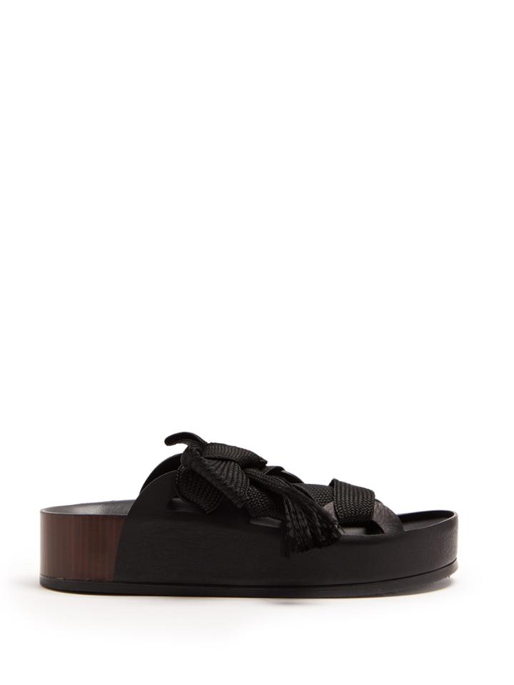 Chloé Harper Lace-up Platform Slides