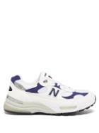 New Balance - Made In Us 992 Leather And Mesh Trainers - Mens - White Multi
