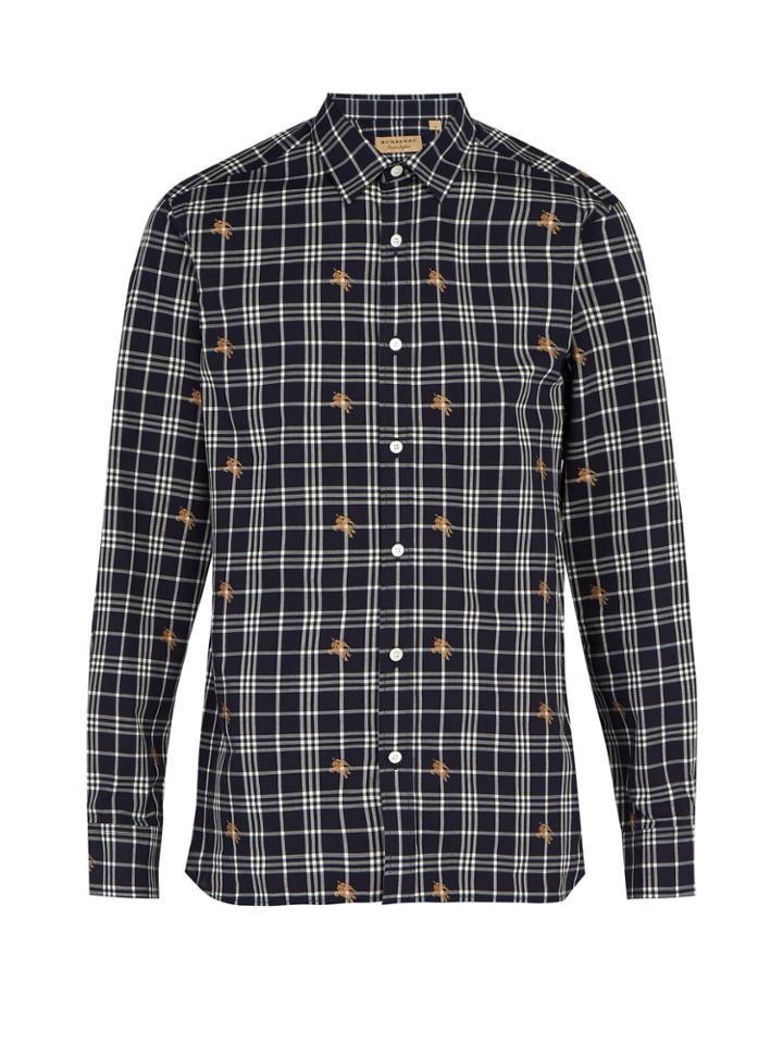 Burberry Edward Fil-coup Checked Cotton Shirt