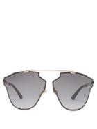 Matchesfashion.com Dior Eyewear - So Real Fast Angular Metal Aviator Sunglasses - Womens - Black