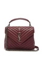 Matchesfashion.com Saint Laurent - Collge Medium Quilted Leather Cross Body Bag - Womens - Burgundy