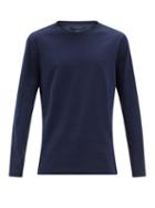 Matchesfashion.com Sease - Vmg Cotton-jersey Long-sleeved T-shirt - Mens - Navy