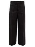 Valentino - High-rise Pleated Twill Trousers - Mens - Black