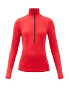 Matchesfashion.com Goldbergh - Serena Half-zipped Jersey Base-layer Top - Womens - Red