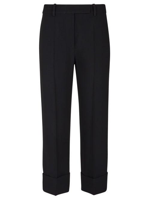 Simone Rocha - High-rise Crepe Straight-leg Trousers - Womens - Black