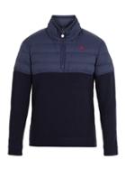Matchesfashion.com Perfect Moment - Apres Half Zip Nylon And Wool Sweater - Mens - Navy