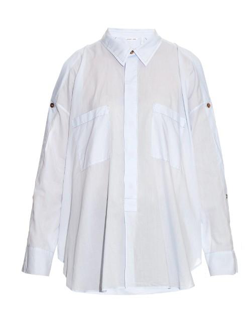 Helmut Lang Button-sleeved Cotton Shirt