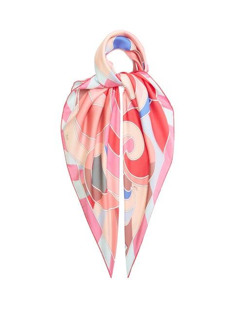 Matchesfashion.com Emilio Pucci - Quirimbas-print Silk Scarf - Womens - Pink Multi
