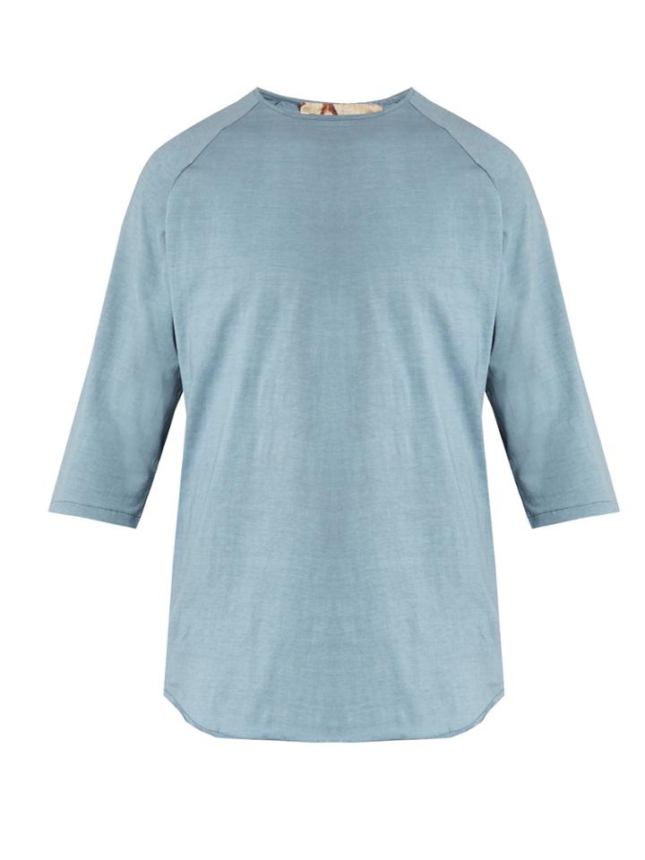 By Walid Raw-edge Cotton Baseball T-shirt