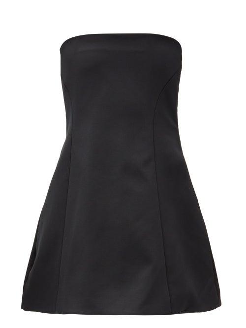 Matchesfashion.com Khaite - Ginger Bandeau Structured Mini Dress - Womens - Black