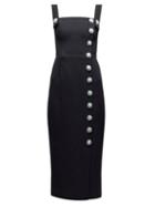 Matchesfashion.com Dolce & Gabbana - Crystal Embellished Buttoned Dress - Womens - Black