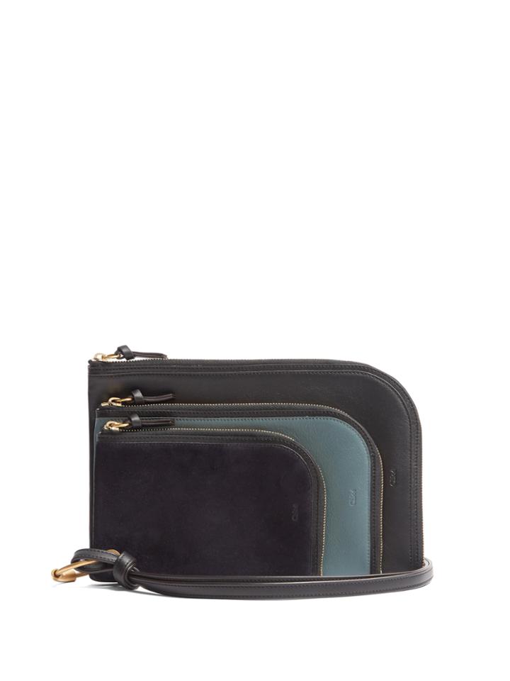 Chloé Multi-pouch Leather Wristlet Purse
