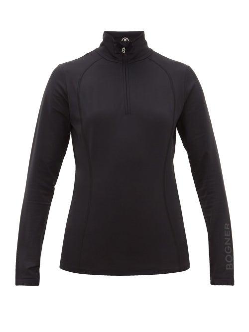Matchesfashion.com Bogner - Madita Jersey Half Zip Top - Womens - Black