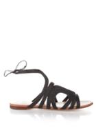 Francesco Russo Braided-leather Flat Sandals
