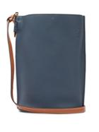 Matchesfashion.com Loewe - Gate Grained Leather Bucket Bag - Womens - Blue