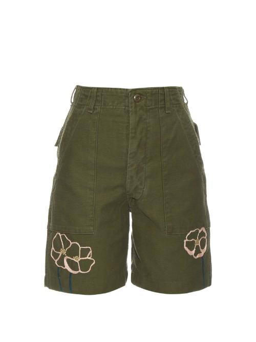 Bliss And Mischief Field Poppy Cotton Shorts