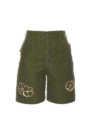 Bliss And Mischief Field Poppy Cotton Shorts
