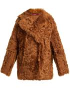 Matchesfashion.com Sies Marjan - Pippa Double Breasted Shearling Coat - Womens - Brown