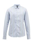 A.p.c. - Anthony Striped Cotton-poplin Shirt - Mens - Light Blue