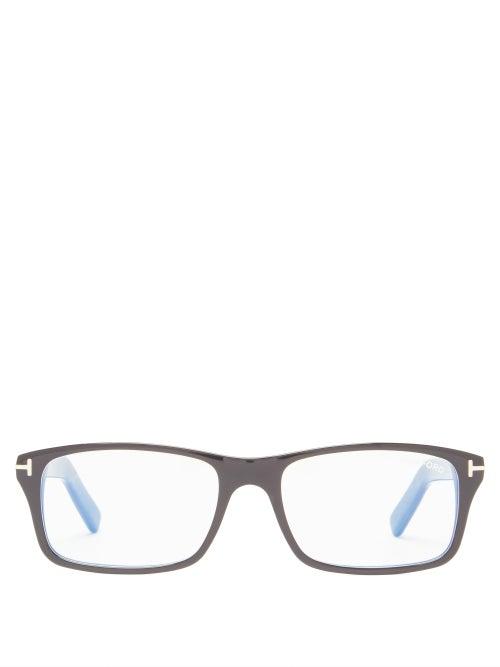 Matchesfashion.com Tom Ford Eyewear - Square-frame Acetate Glasses - Mens - Black