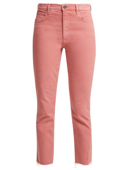 Matchesfashion.com M.i.h Jeans - Mimi High Rise Jeans - Womens - Dark Pink