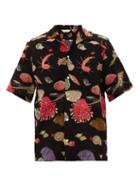Matchesfashion.com Nipoaloha - Aloha The Hundred Shellfish-print Cotton Shirt - Mens - Black Multi