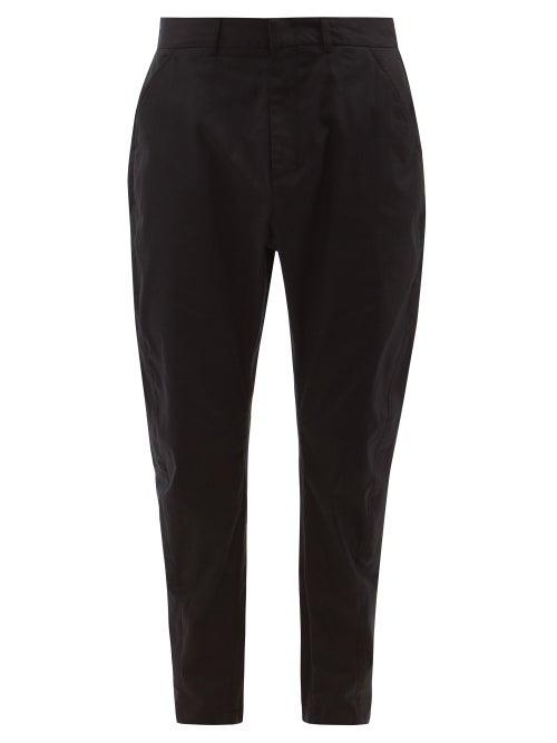 Tom Wood - Purth Cotton Herringbone-twill Trousers - Mens - Black