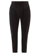 Tom Wood - Purth Cotton Herringbone-twill Trousers - Mens - Black